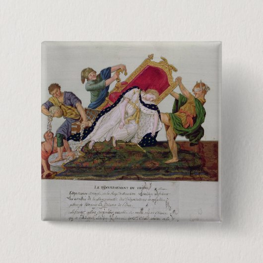 Allegorie des Umwerfens des Thrones Button (Vorderseite)
