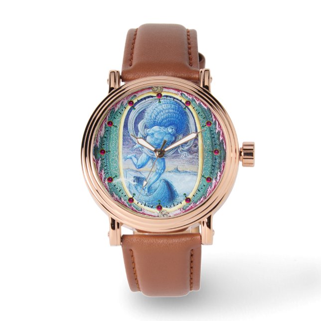 ALLEGORIE DES WINDANTIKEN FLORALEN MINIATURMONOGRA ARMBANDUHR (Vorderseite)