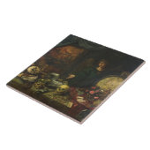 Allegorie von Eitelkeit, 1650-60 (Öl auf Leinwand) Fliese (Seite)