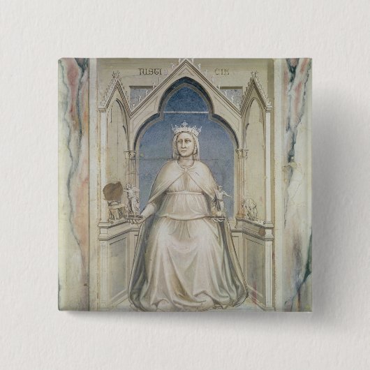 Allegorie von Gerechtigkeit, c.1305 Button (Vorderseite)