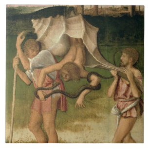 Allegorie von Klugheit (Öl auf Platte) Fliese