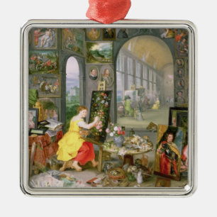 Allegorie von Malerei 2 Silbernes Ornament