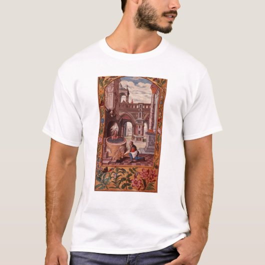 Allegorische Illustration eines Alchemisten an T-Shirt (Vorderseite)