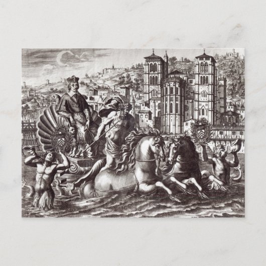 Allegory feiert postkarte (Vorderseite)