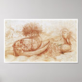 Allegory mit einem Wolf und Adler, Da Vinci Poster (Vorne)