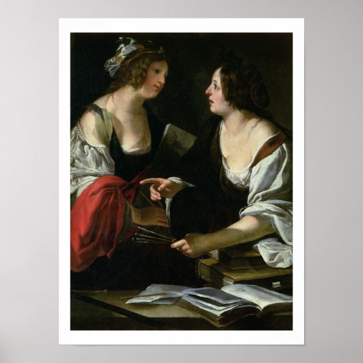 Allegory of Painting and Architecture, c.1620 (Öl) Poster (Vorne)