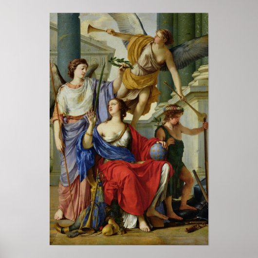 Allegory of the Regency of Anne of Austria 1648 Poster (Vorne)