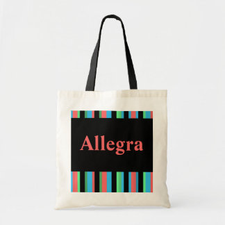 Allegra Hübsch gestreifte Tote Bag Tragetasche