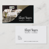 Allegré Stagers-Zuhause, das Innenarchitektur Visitenkarte (Vorne/Hinten)