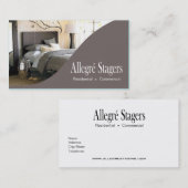 Allegré Stagers-Zuhause, das Innenarchitektur Visitenkarte (Vorne/Hinten)