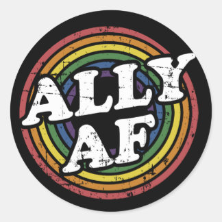 Allein AF-Regenbogenflagge für LGBT-Primemonatsunt Runder Aufkleber