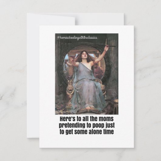 Allein auf dem Throne Feiertagskarte (Vorderseite)