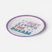 Allein das Leben im Traum zu einem erfolgreichen L Pappteller (Schrägansicht)