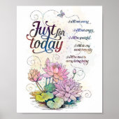 Allein für heute treten die Grundsätze von Reiki a Poster (Vorne)