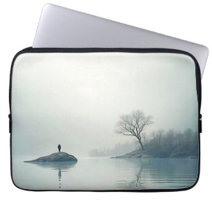 Allein im Nebeldesign Laptopschutzhülle