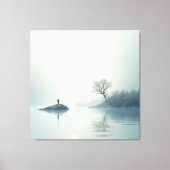 Allein im Nebeldesign Leinwanddruck (Vorderseite)