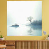 Allein im Nebeldesign Leinwanddruck (Insitu (Wohnzimmer))