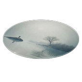 Allein im Nebeldesign Schneidebrett (Ecke)