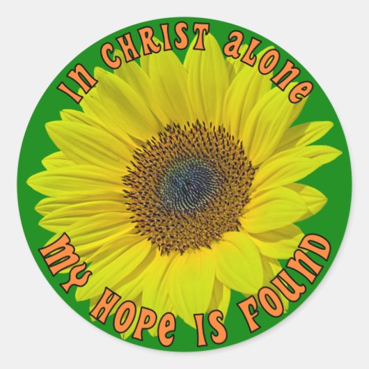 Allein in Christ Runder Aufkleber (Vorderseite)