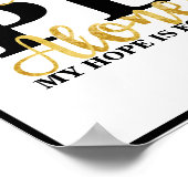 Allein in Christus findet sich meine Hoffnung auf  Poster (Ecke)