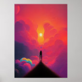 Allein in farbenfrohe Wolken spazieren Poster (Vorne)