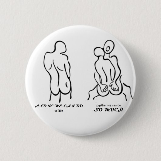 Allein knöpfen Sie zusammen Button (Vorderseite)