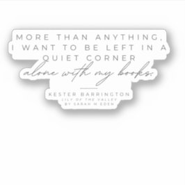 Allein mit meinen Büchern, Aufkleber