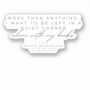 Allein mit meinen Büchern, Aufkleber