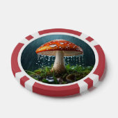 Allein Pilz in einem heftigen Regen Pokerchips (Einzeln)