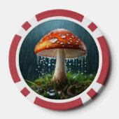 Allein Pilz in einem heftigen Regen Pokerchips (Rückseite)