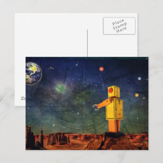 Allein Postkarte (Vorne/Hinten)