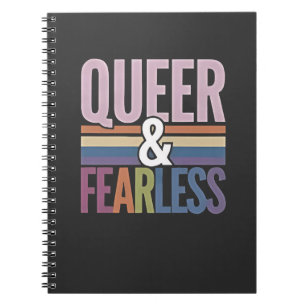 Allein queer und furchtloser LGBT-Preis Notizblock