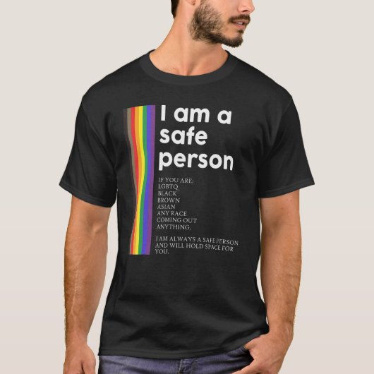 Allein sichere Person LGBTQ T-Shirt (Vorderseite)