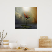 allein | Surreal Digital Art Poster (Küche)