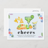 Allein Tacos und Tequila trinken Soziale Distanz Postkarte (Vorne/Hinten)