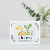 Allein Tacos und Tequila trinken Soziale Distanz Postkarte (Stehend Vorderseite)