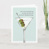Allein trinken | Funny Social Distellating Gruß Karte (Vorderseite)