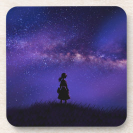 Allein und Sternennacht Getränkeuntersetzer