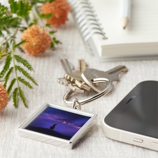 Allein und Sternennacht Schlüsselanhänger (Seite)