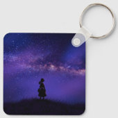 Allein und Sternennacht Schlüsselanhänger (Rückseite)