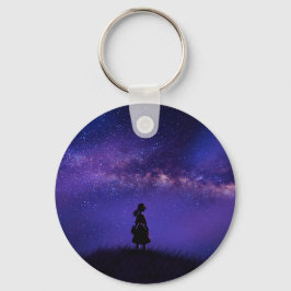 Allein und Sternennacht Schlüsselanhänger