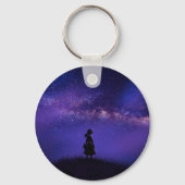 Allein und Sternennacht Schlüsselanhänger (Rückseite)