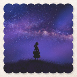 Allein und Sternennacht Untersetzer