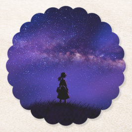 Allein und Sternennacht Untersetzer