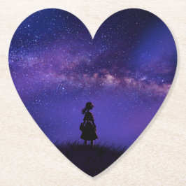 Allein und Sternennacht Untersetzer