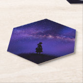 Allein und Sternennacht Untersetzer (angewinkelt)