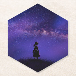 Allein und Sternennacht Untersetzer