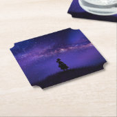 Allein und Sternennacht Untersetzer (angewinkelt)