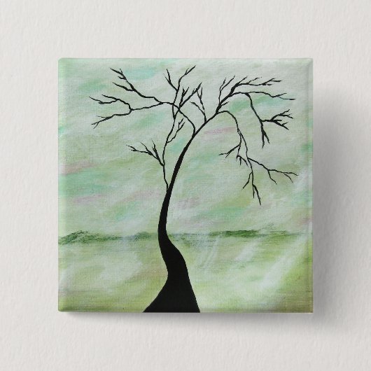 Allein wartete ich abstrakte button (Vorderseite)