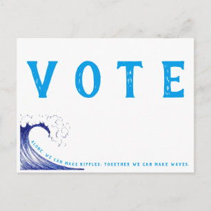 Allein wir machen Wellen. Zusammen machen wir Well Postkarte